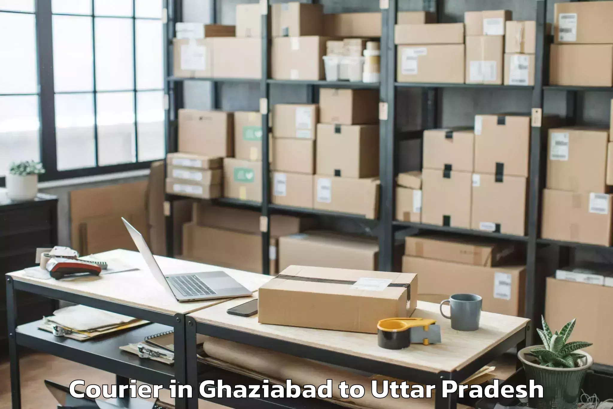 Easy Ghaziabad to Uttar Pradesh University Of Me Courier Booking